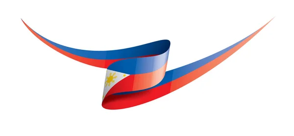Bandera de Filipinas, ilustración vectorial sobre fondo blanco — Vector de stock