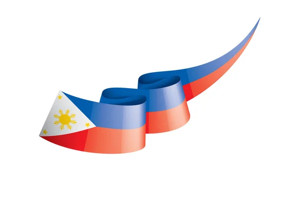 Bandera de Filipinas, ilustración vectorial sobre fondo blanco — Archivo Imágenes Vectoriales