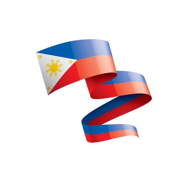 菲律宾旗子, 矢量例证在白色背景 — 图库矢量图片