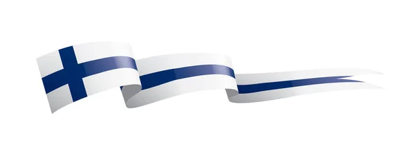 Vlag van Finland, vectorillustratie op een witte achtergrond — Stockvector
