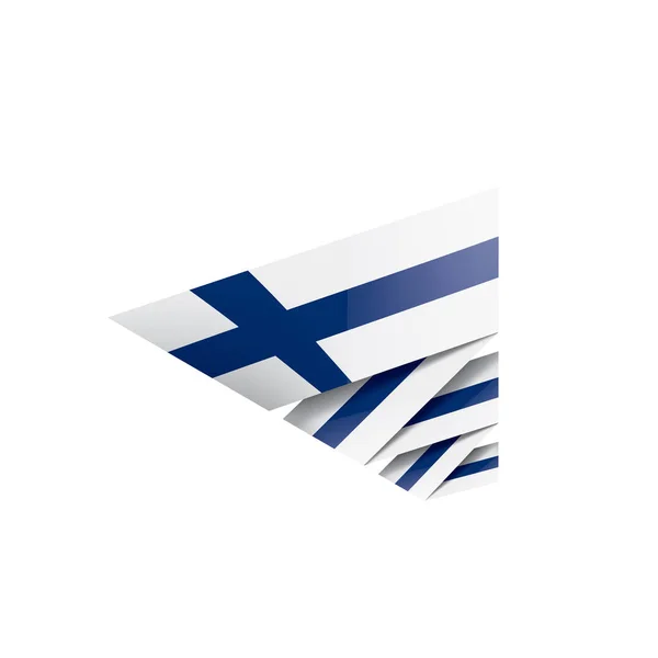 Σημαία Φινλανδίας, εικονογράφηση διάνυσμα σε λευκό φόντο — Διανυσματικό Αρχείο