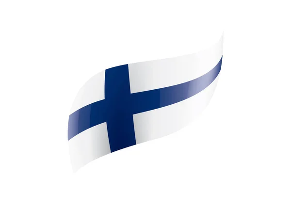Finlandia bandiera, illustrazione vettoriale su sfondo bianco — Vettoriale Stock
