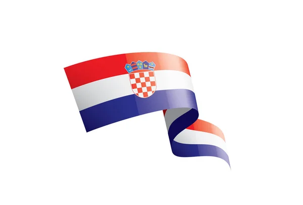 Drapeau de la Croatie, illustration vectorielle sur fond blanc — Image vectorielle