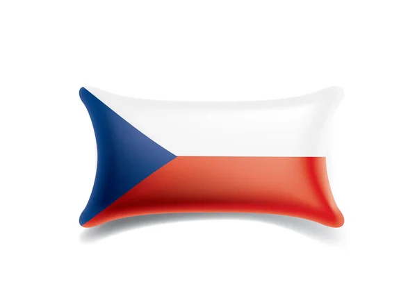 Vlag van Tsjechië, vectorillustratie op een witte achtergrond — Stockvector