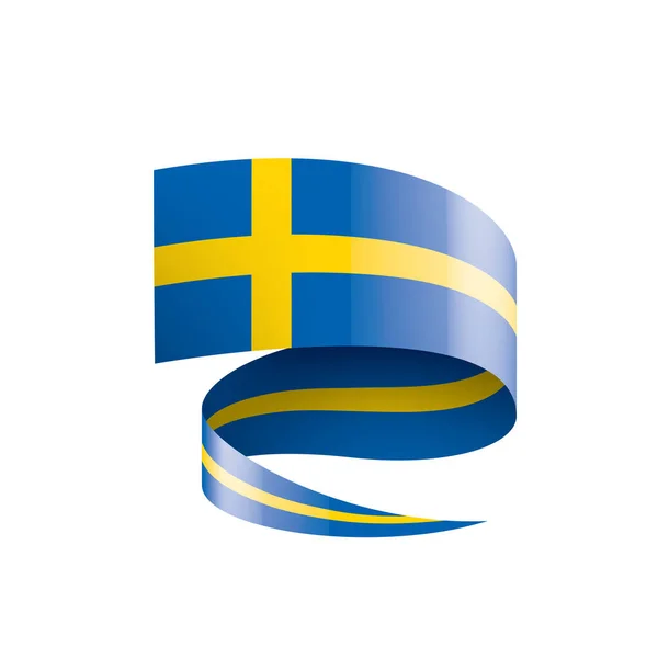 Σημαία Σουηδία, εικονογράφηση διάνυσμα σε λευκό φόντο — Διανυσματικό Αρχείο