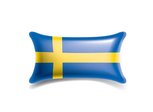 Σημαία Σουηδία, εικονογράφηση διάνυσμα σε λευκό φόντο — Διανυσματικό Αρχείο