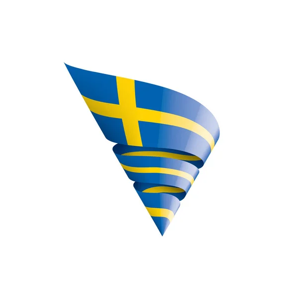 Svezia bandiera, illustrazione vettoriale su sfondo bianco — Vettoriale Stock