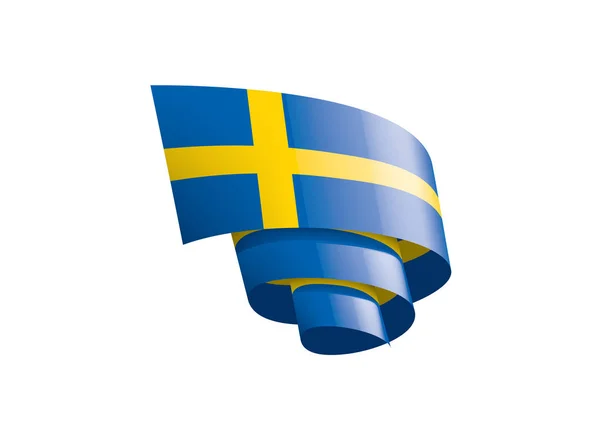 Drapeau Suède, illustration vectorielle sur fond blanc — Image vectorielle