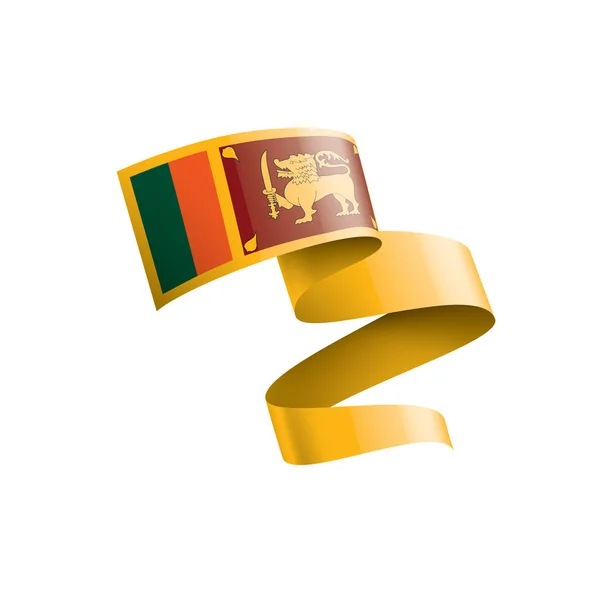 Bandera de Sri Lanka, ilustración vectorial sobre fondo blanco — Vector de stock