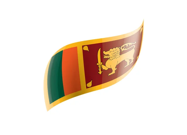 Flaga Sri Lanki, ilustracja wektora na białym tle — Wektor stockowy