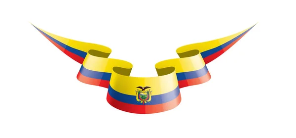 Ecuador flag, vektorillustration på hvid baggrund – Stock-vektor