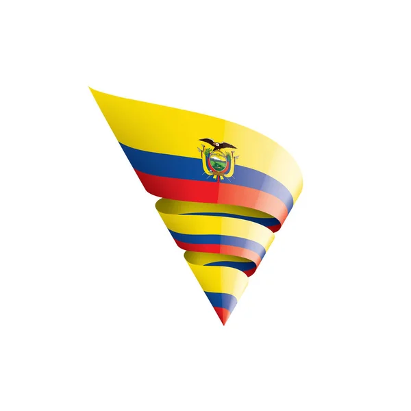 Прапор Еквадору, Векторні ілюстрації на білому фоні — стоковий вектор