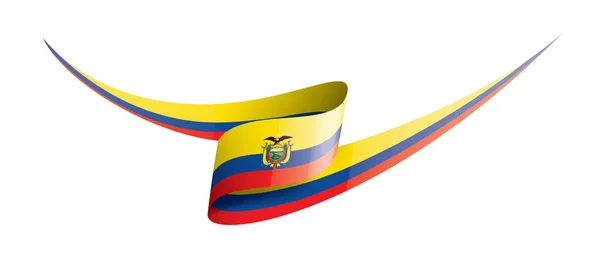 Εκουαδόρ σημαία, εικονογράφηση διάνυσμα σε λευκό φόντο — Διανυσματικό Αρχείο