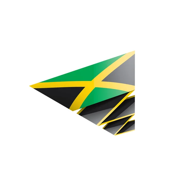 Jamaica vlag, vector illustratie op een witte achtergrond — Stockvector