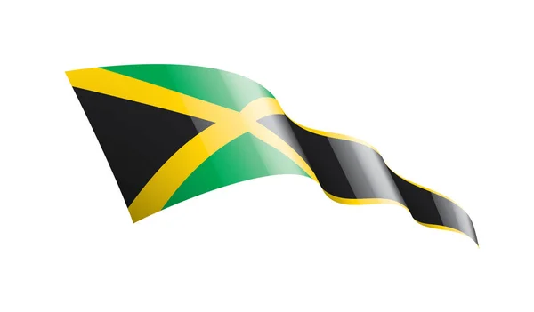 Bandera de Jamaica, ilustración vectorial sobre fondo blanco — Vector de stock