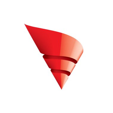 Beyaz zemin üzerine kırmızı etiket. Vektör çizim