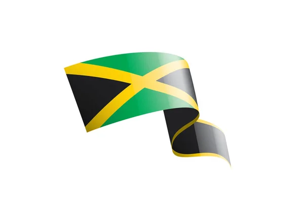 Bandera de Jamaica, ilustración vectorial sobre fondo blanco — Vector de stock