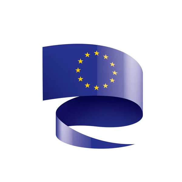 Európai Unió zászló, vektor illusztráció fehér háttérrel — Stock Vector