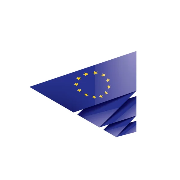 Drapeau de l'Union européenne, illustration vectorielle sur fond blanc — Image vectorielle