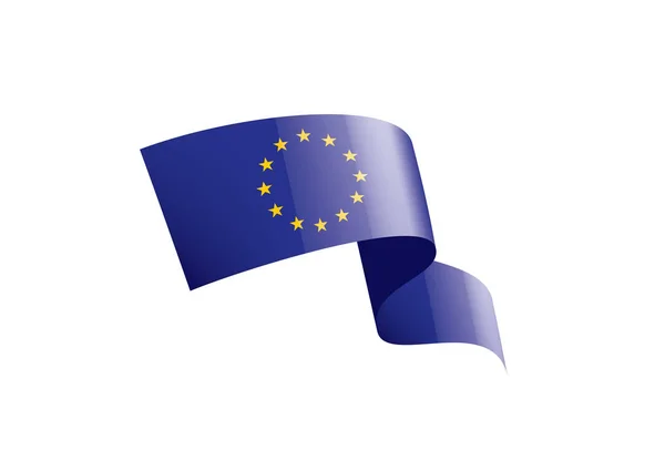 Bandera de la Unión Europea, ilustración vectorial sobre fondo blanco — Vector de stock