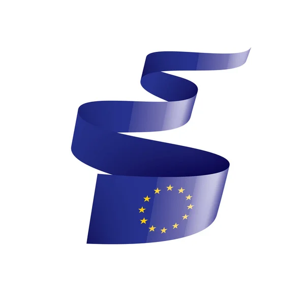 Flagge der Europäischen Union, Vektorabbildung auf weißem Hintergrund — Stockvektor