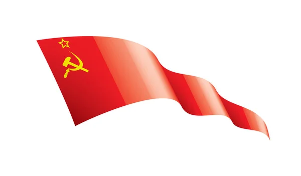 乌斯尔的红旗。向量例证在白色背景 — 图库矢量图片