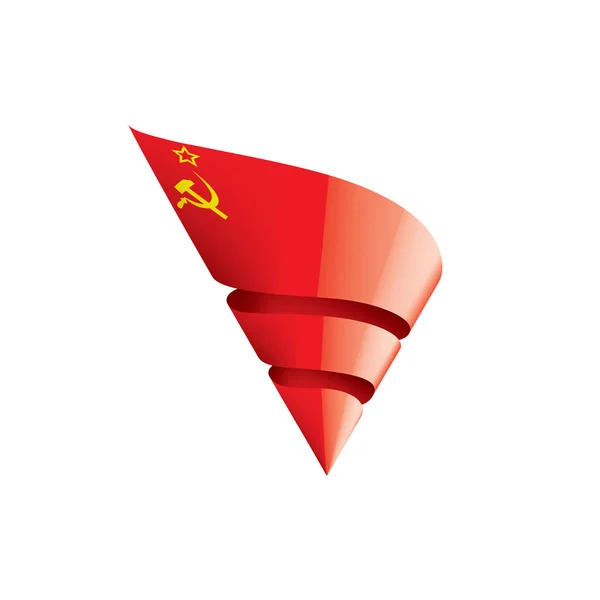 Le drapeau rouge de l'URSS. Illustration vectorielle sur fond blanc — Image vectorielle