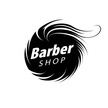 Kuaför salonu için soyut logo. Vektör çizim