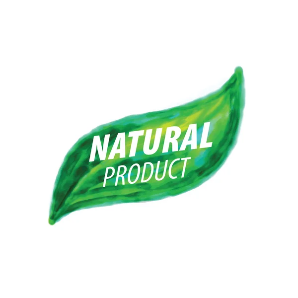 Assine com texto produto natural. Ilustração vetorial — Vetor de Stock