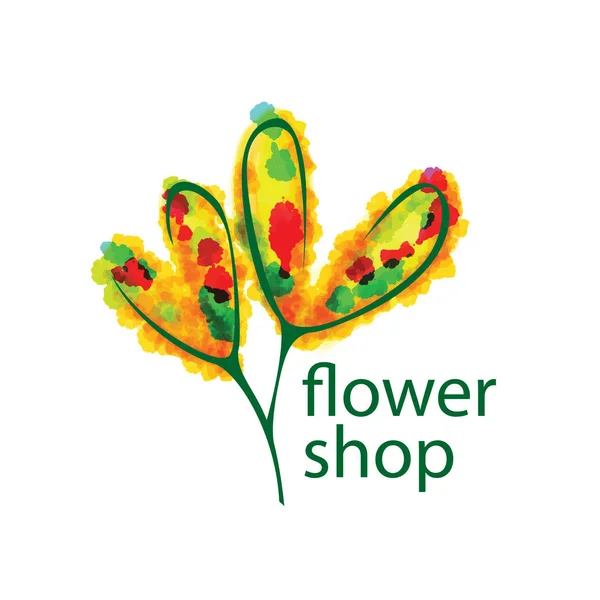꽃을 판매를 위한 로고입니다. 추상적인 벡터 일러스트 레이 션 — 스톡 벡터
