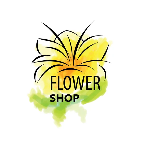 Logo for selling flowers. Abstract vector illustration — Stock Vector