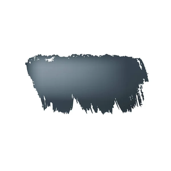 Penseldrag av svart färg på vit bakgrund. — Stock vektor