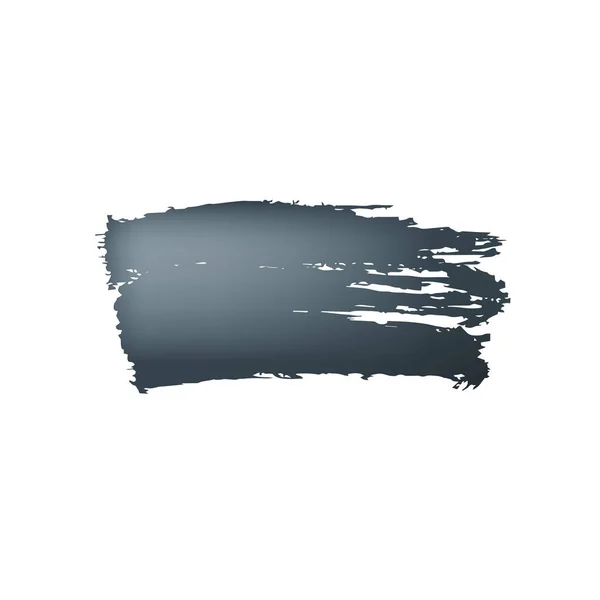 Brush stroke of black paint on white background. — Stock Vector