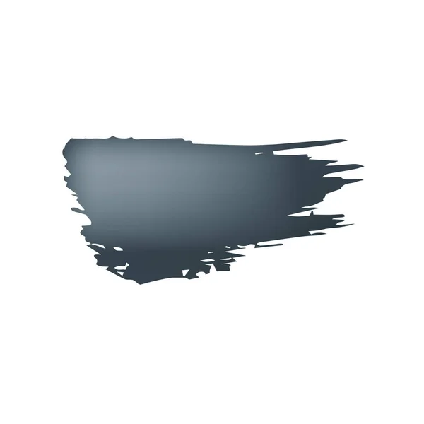 Coup de pinceau de peinture noire sur fond blanc . — Image vectorielle