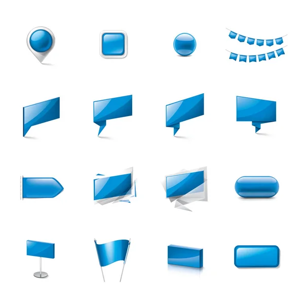 Pegatina azul sobre fondo blanco. Ilustración vectorial — Archivo Imágenes Vectoriales