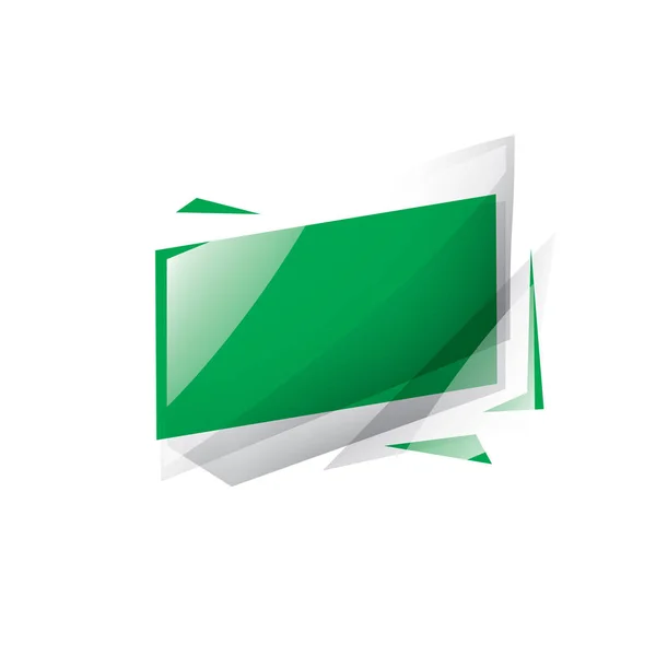 Autocollant vert sur fond blanc. Illustration vectorielle — Image vectorielle