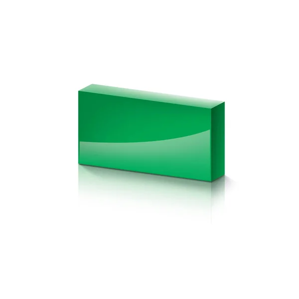 Pegatina verde sobre fondo blanco. Ilustración vectorial — Vector de stock