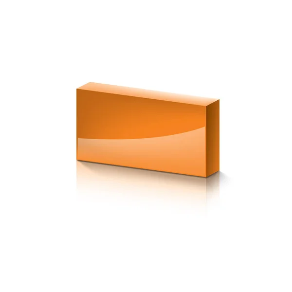Orangefarbener Aufkleber auf weißem Hintergrund. Vektorillustration — Stockvektor