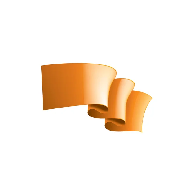 Adesivo laranja no fundo branco. Ilustração vetorial — Vetor de Stock
