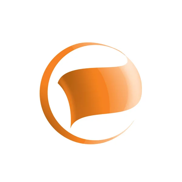 Autocollant orange sur fond blanc. Illustration vectorielle — Image vectorielle