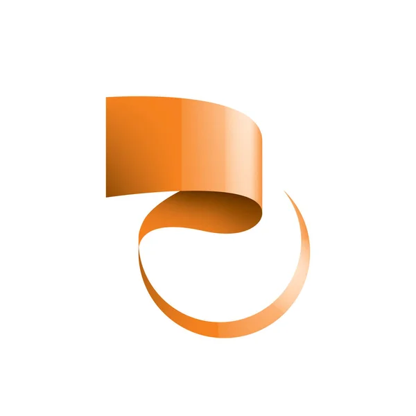 Pegatina naranja sobre fondo blanco. Ilustración vectorial — Vector de stock