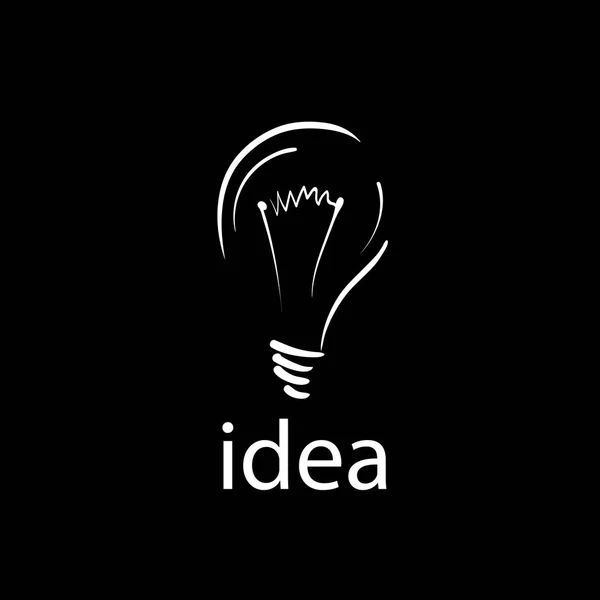 Logo di lampadina con idee concettuali. Illustrazione vettoriale — Vettoriale Stock