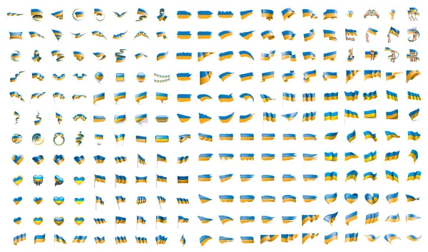 Très grande collection de drapeaux vectoriels de l'Ukraine — Image vectorielle