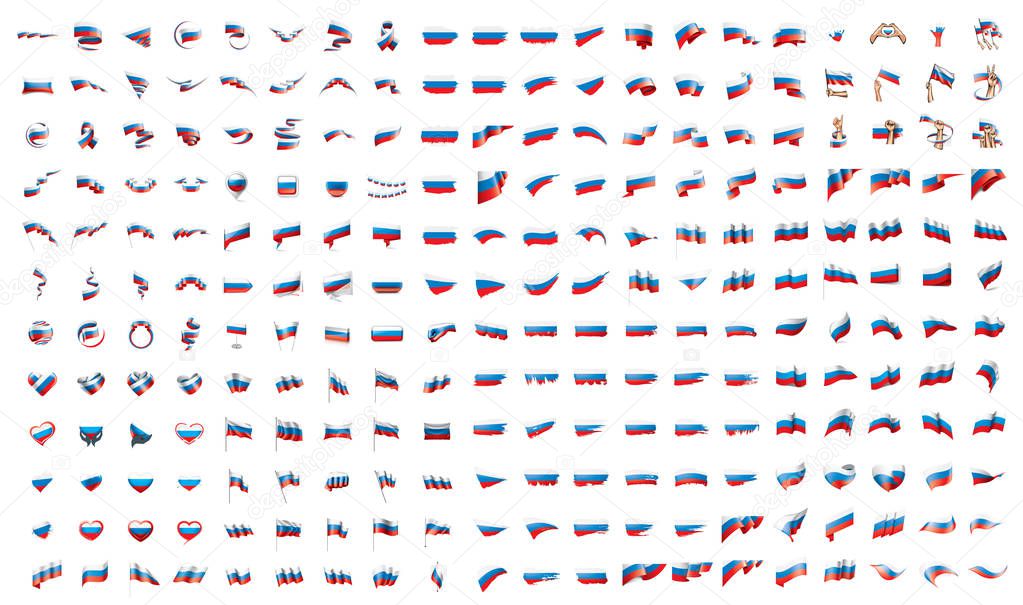 very big collection of vector flags of the Russia