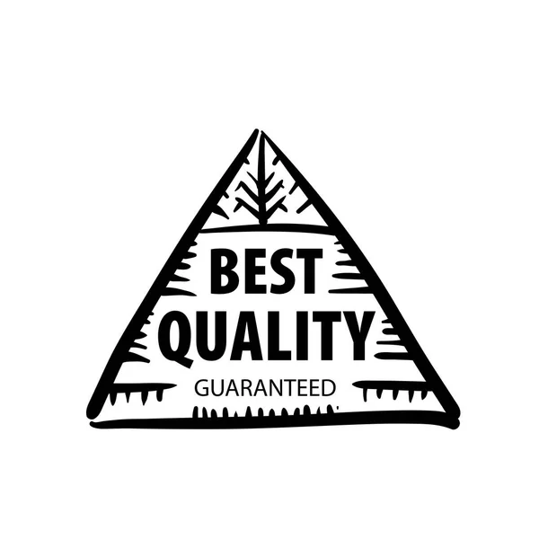 Marca de vetor da melhor qualidade do produto desenhado à mão — Vetor de Stock
