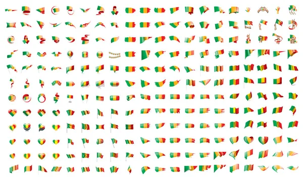 Bardzo duży zbiór wektor flag Mali — Wektor stockowy