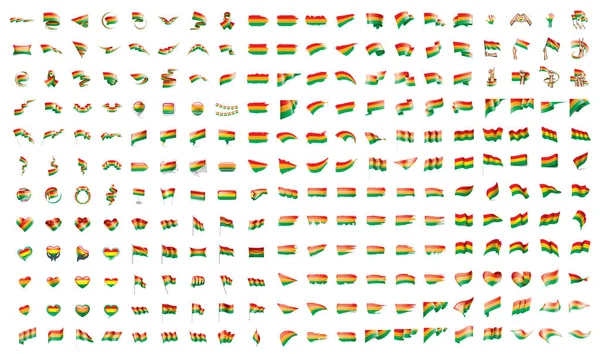 Bardzo duży zbiór wektor flag Boliwii — Wektor stockowy