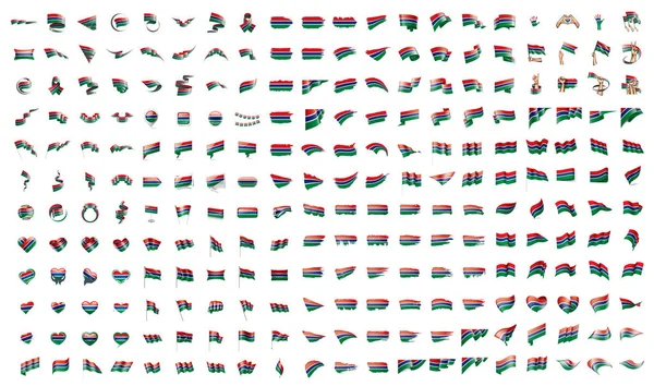 Très grande collection de drapeaux vectoriels de la Gambie — Image vectorielle