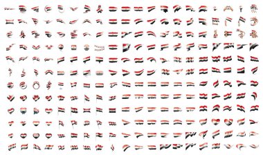 Mısır'ın vektör bayrakların çok büyük koleksiyonu