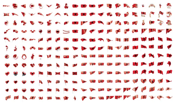 Muito grande coleção de bandeiras vetoriais da Albânia —  Vetores de Stock